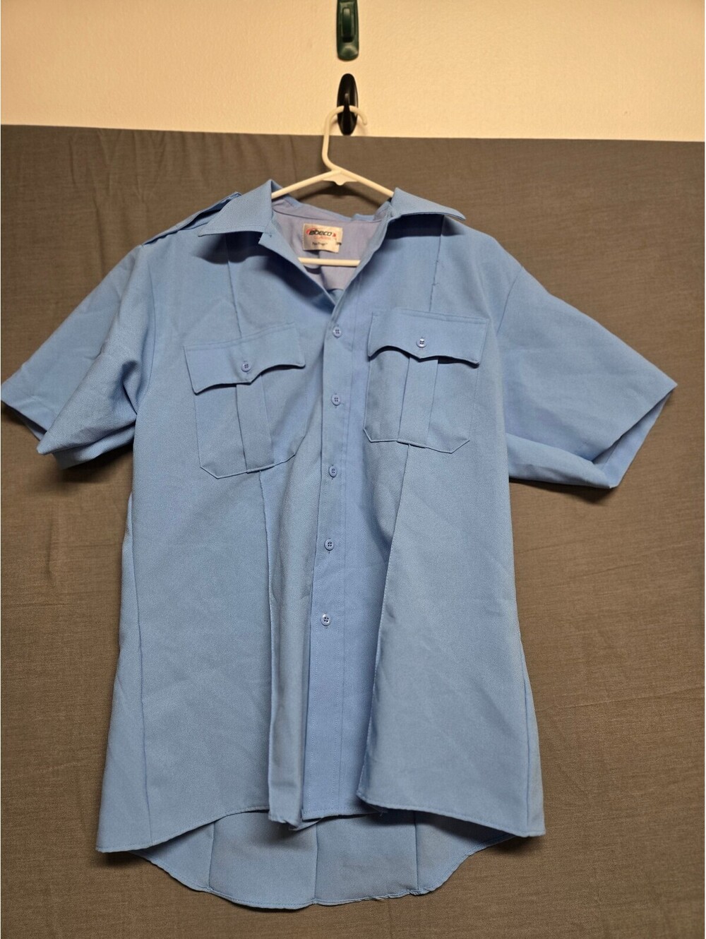 Elbeco Classic TexTrop Light Blue Short Sleeve Shirt Size 16